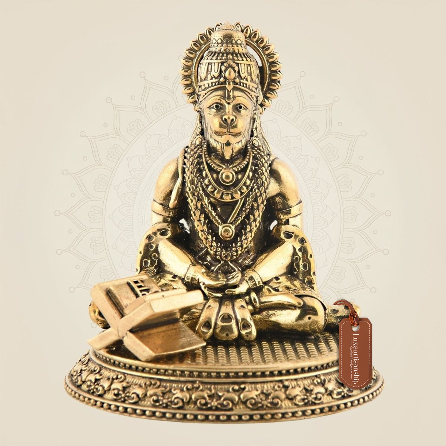 Meditating Hanuman Ji Brass Idol