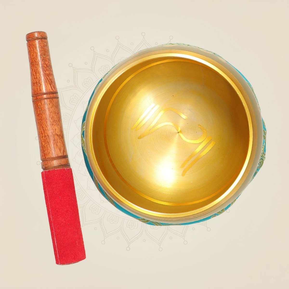 2.5" Tibetan Brass Meditation Bowl Set for Yoga Meditation Practice - Luxeartisanship