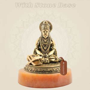 Hanuman Ji Brass Idol on Gemstone base