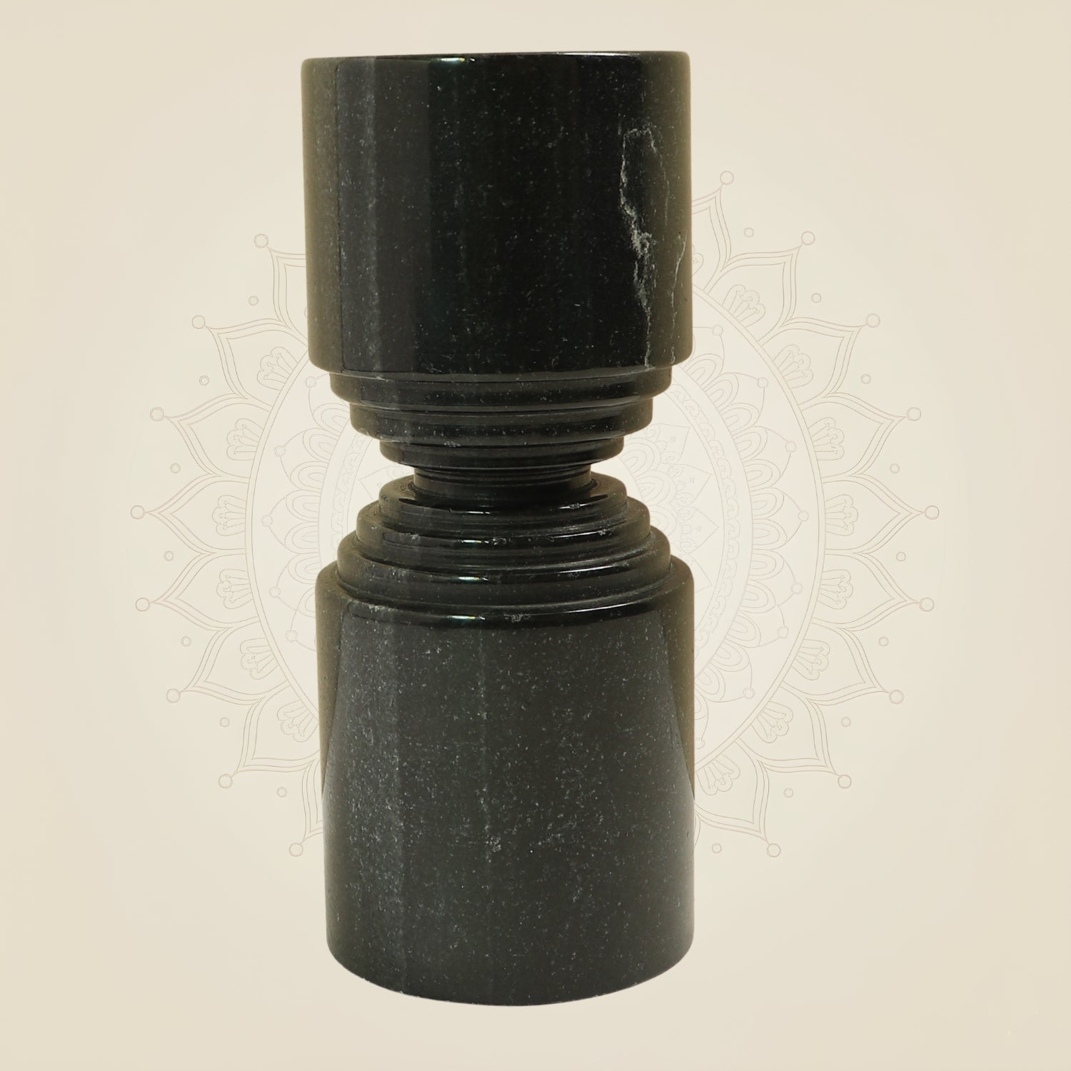 Black Marble Candle Holder 7 Inch Handcrafted Luxury Decorative Accent