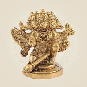 Panchmukhi Hanuman Brass Idol – Small Murti - Luxeartisanship