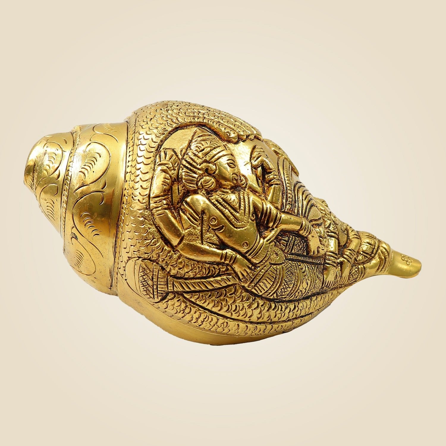 Vishvarupa Blowing Brass Shankh 2.5" – Spiritual Décor for Positivity
