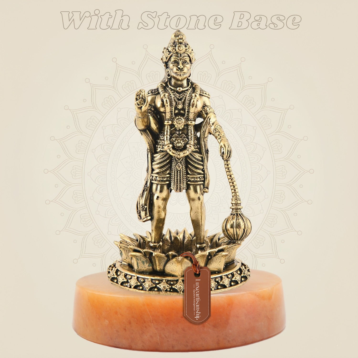 Lord Hanuman on Stone base