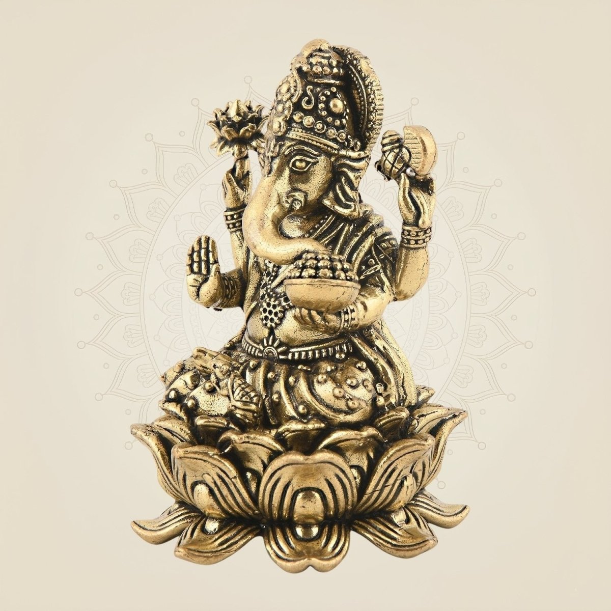 Ganesha Idol Seated on Lotus