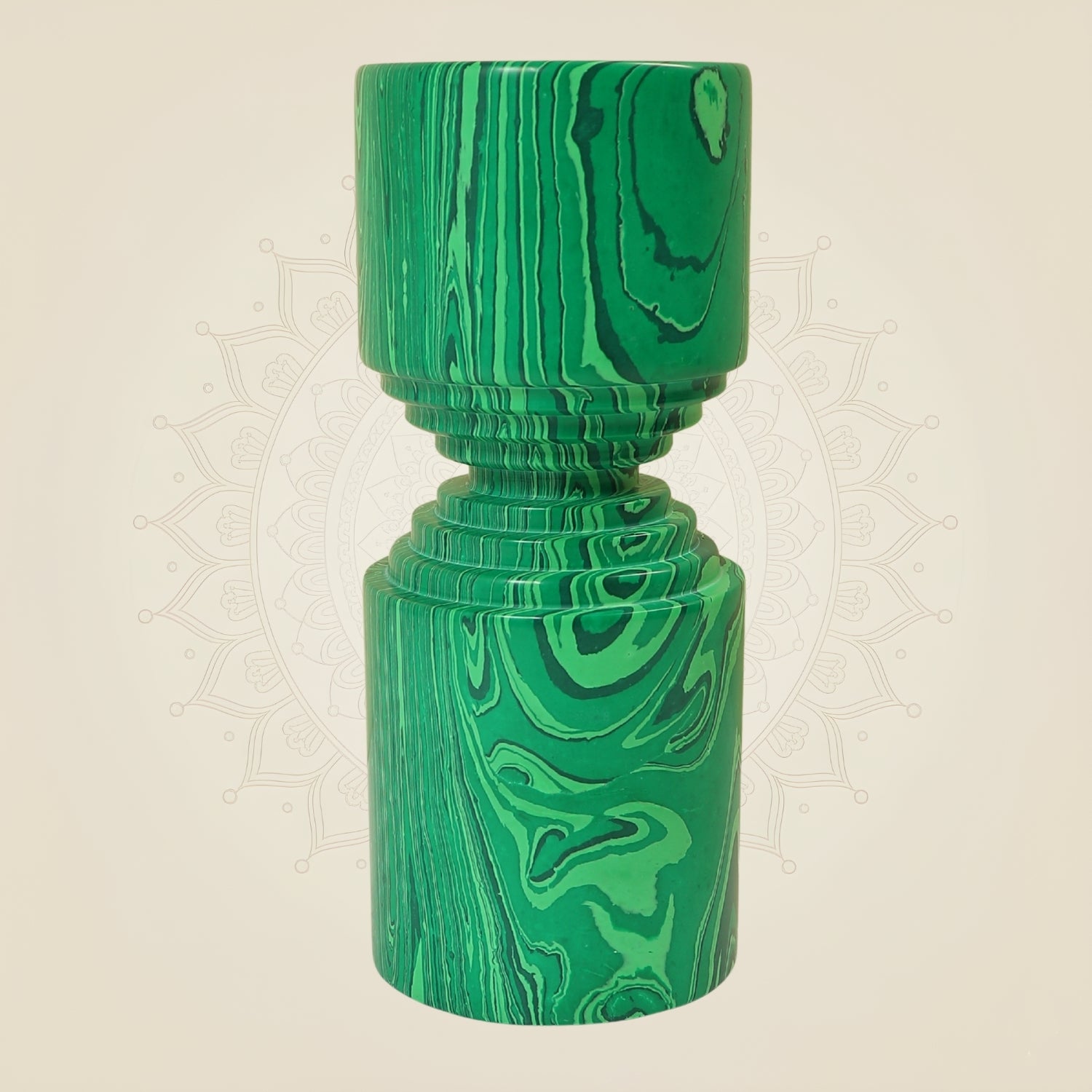 7 inch Green Marble Candle Holder – Decorative Accent for Refined Home Décor