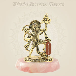 Brass Hanuman with gemstone base
