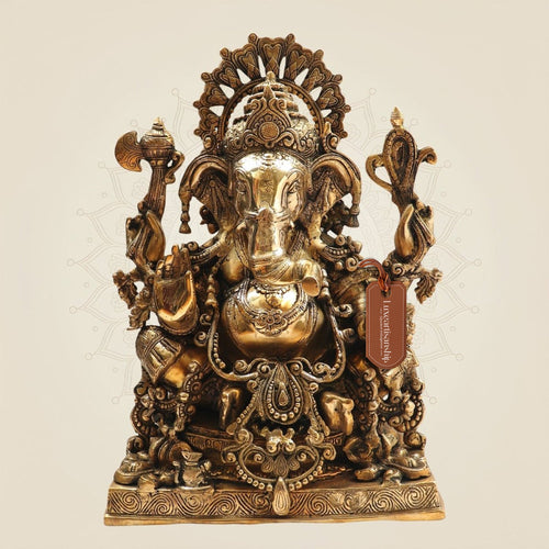 19 Inch Large Lord Ganesha Murti Decorative Spiritual Statue