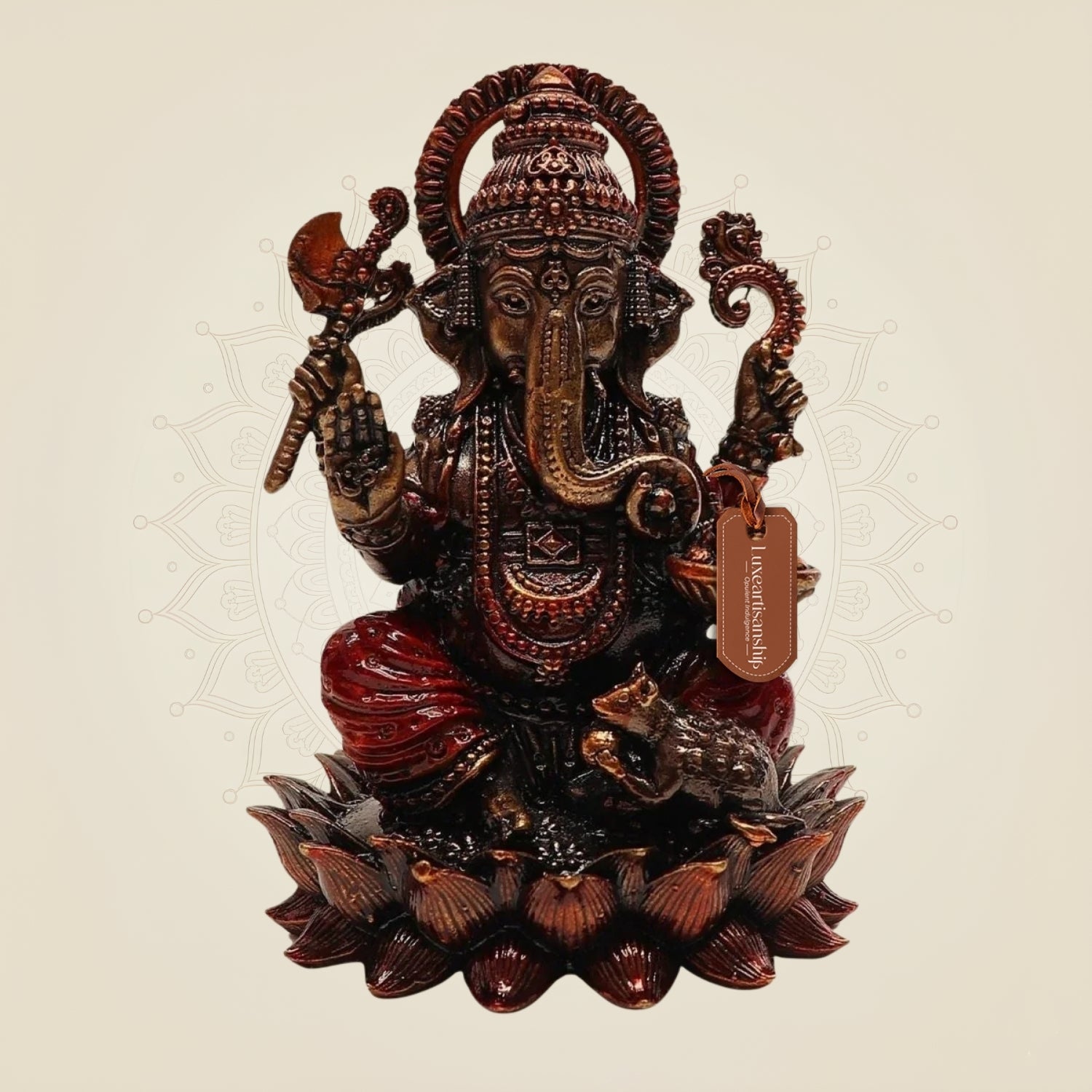 Chaturbhuj Ganesha Brass Idol
