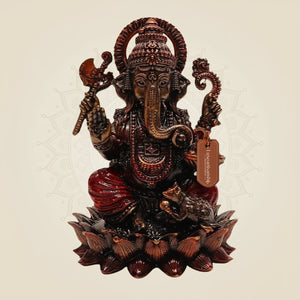 Chaturbhuj Ganesha Brass Idol
