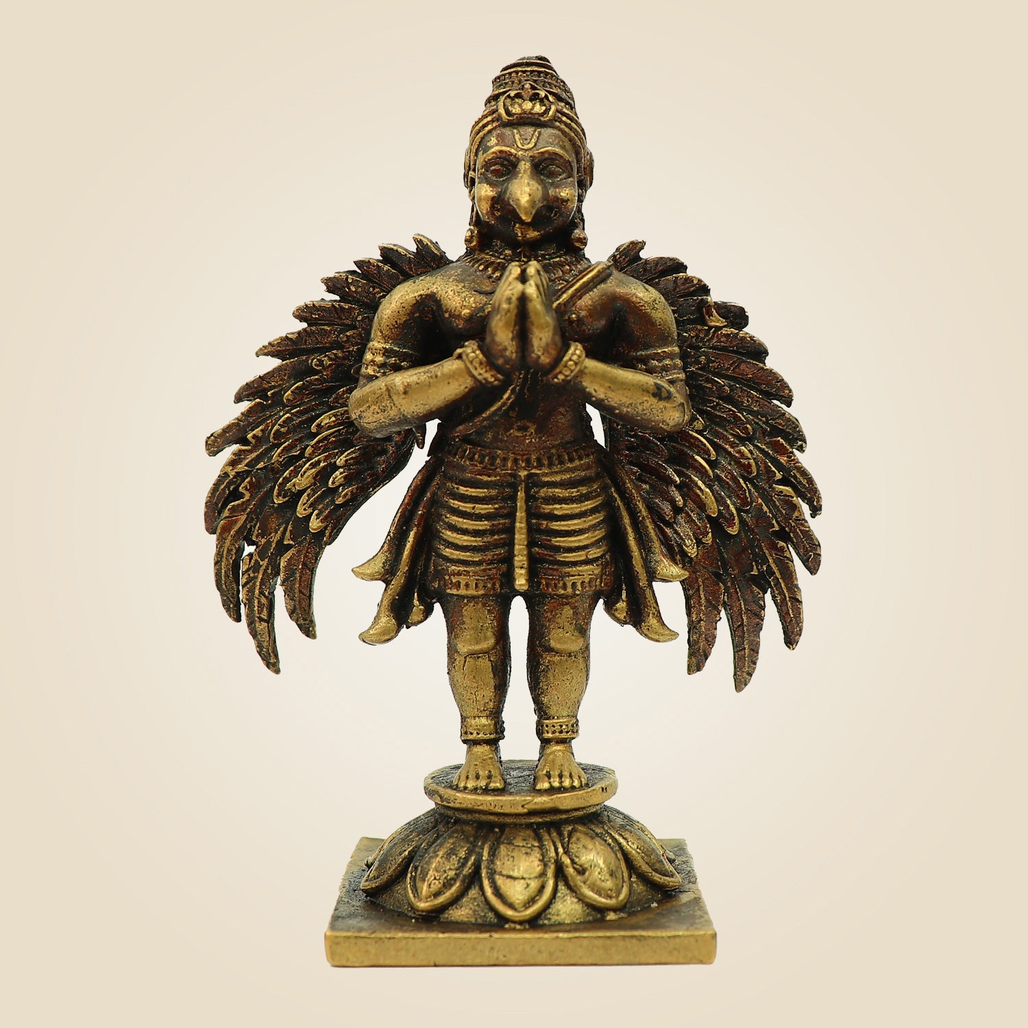 Bronze Garuda Idol Statue 3.25 - Vishnu Vahana Handmade Sculpture