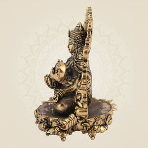 Handmade Saraswati Maa Brass Murti