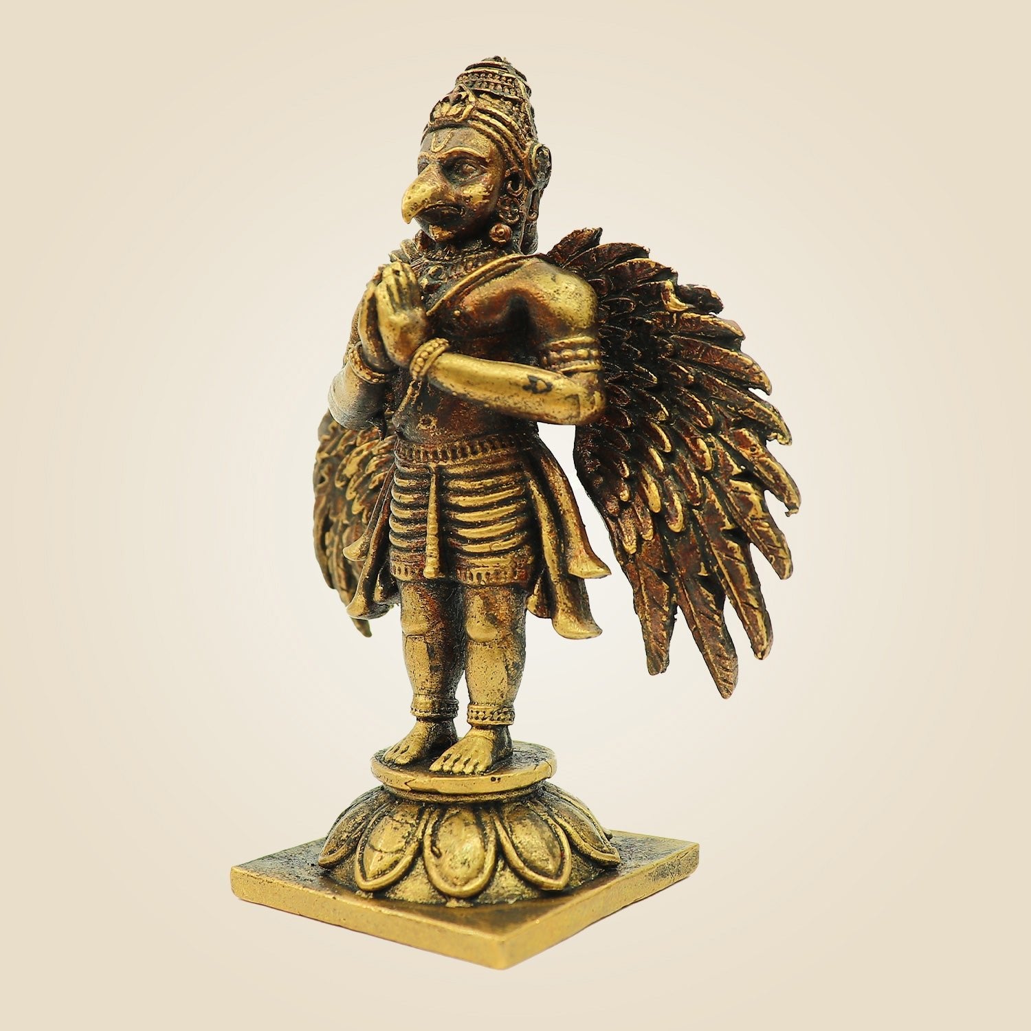 Bronze Garuda Idol Statue 3.25 - Vishnu Vahana Handmade Sculpture