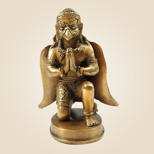 6" Sacred Brass Garuda Vahan Idol for Puja, Temple & Home Decoration
