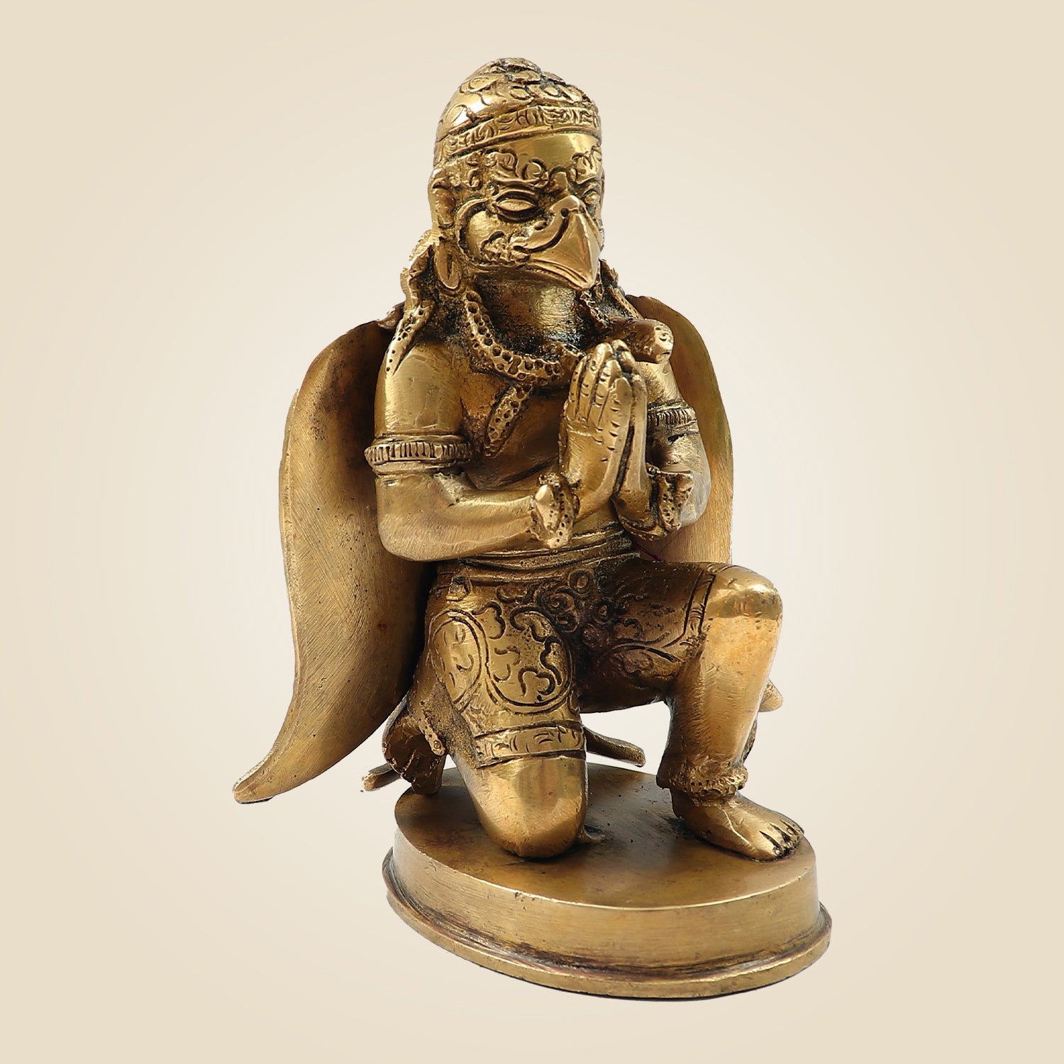 6" Sacred Brass Garuda Vahan Idol for Puja, Temple & Home Decoration