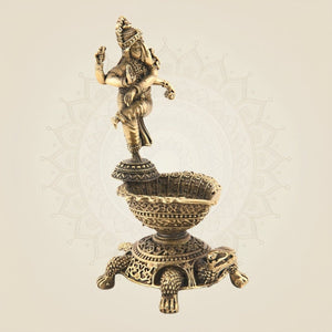 Spiritual Oil Lamp for Puja & Decor