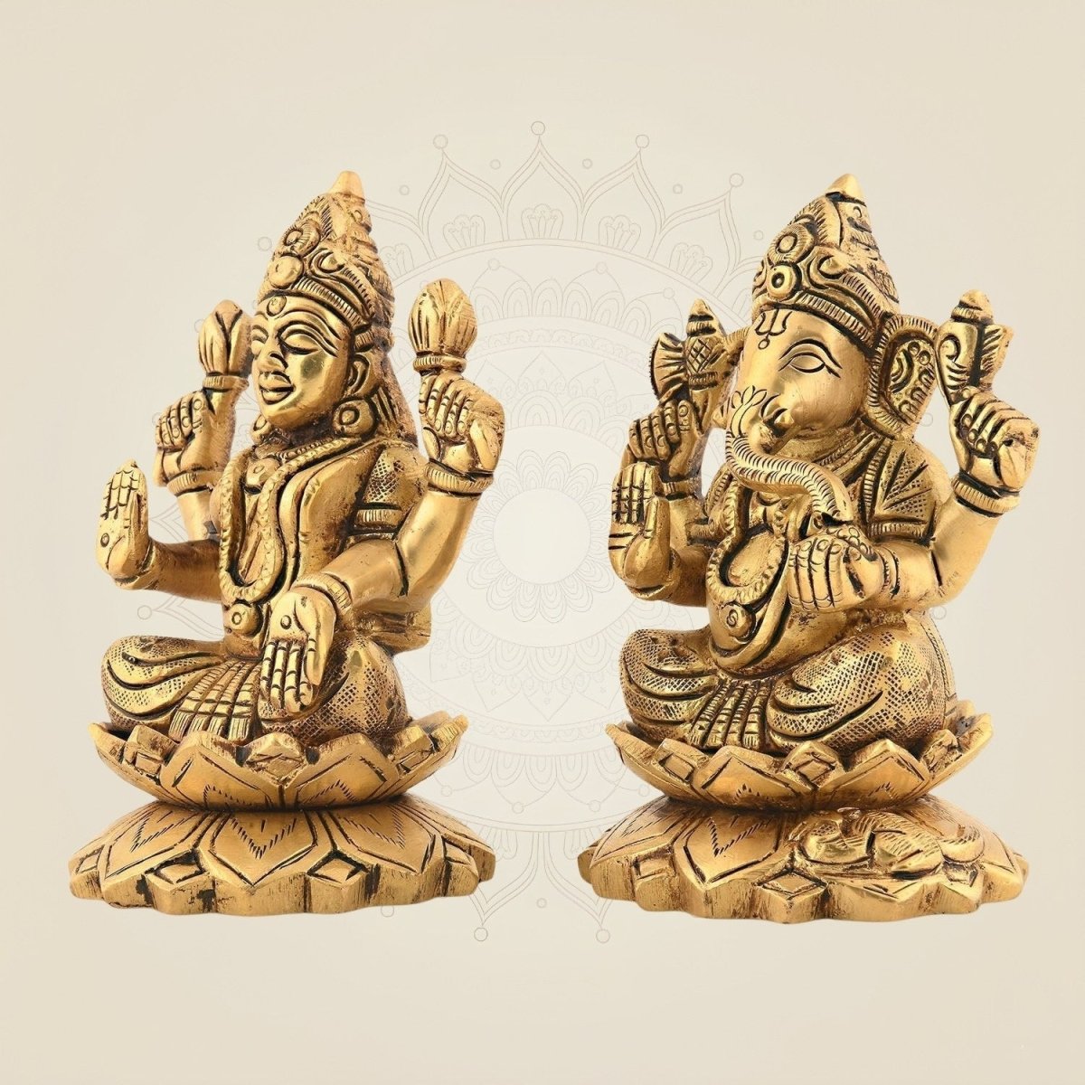 Brass Laxmi Ganesh Murti