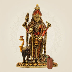 Lord Kartikeya with Peacock