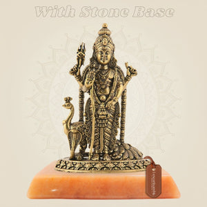 Lord Kartikeya Idol with gemstone base