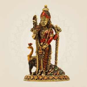 Brass Lord Murugan murti