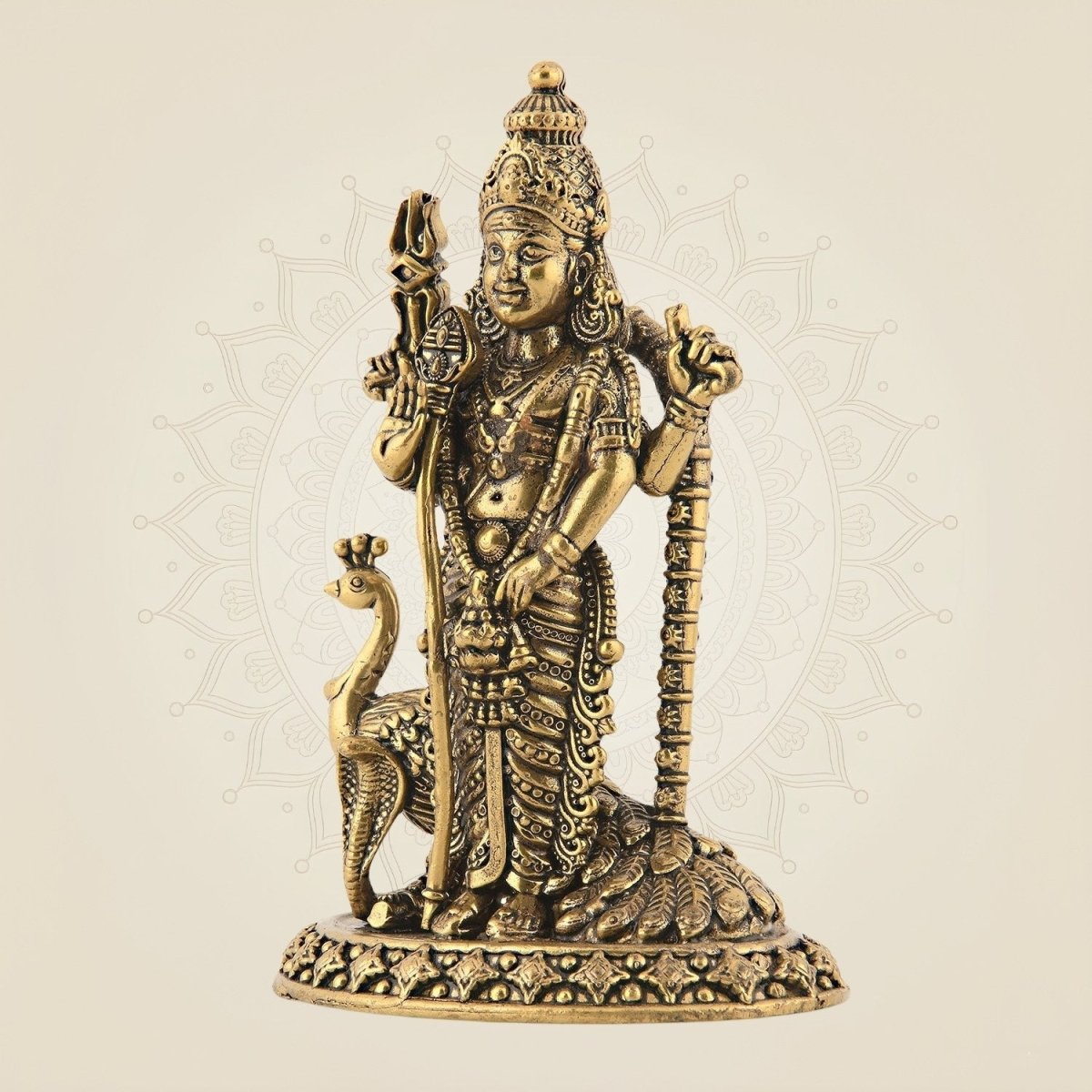 Brass Superfine Murugan Standing Idol