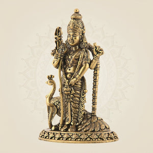 Brass Superfine Murugan Standing Idol