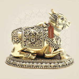 4" Brass Nandi Sitting Idol