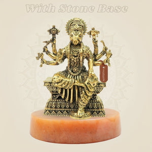 4" Brass Varahi Idol – Vishnu Avatar Murti for Home Temple Décor - Luxeartisanship