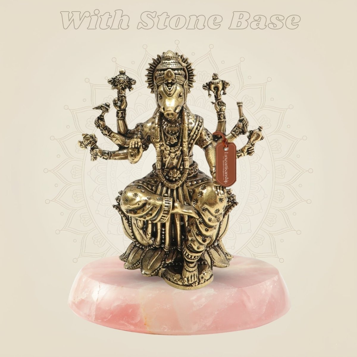 4" Brass Varahi Idol – Vishnu Avatar Murti for Home Temple Décor - Luxeartisanship