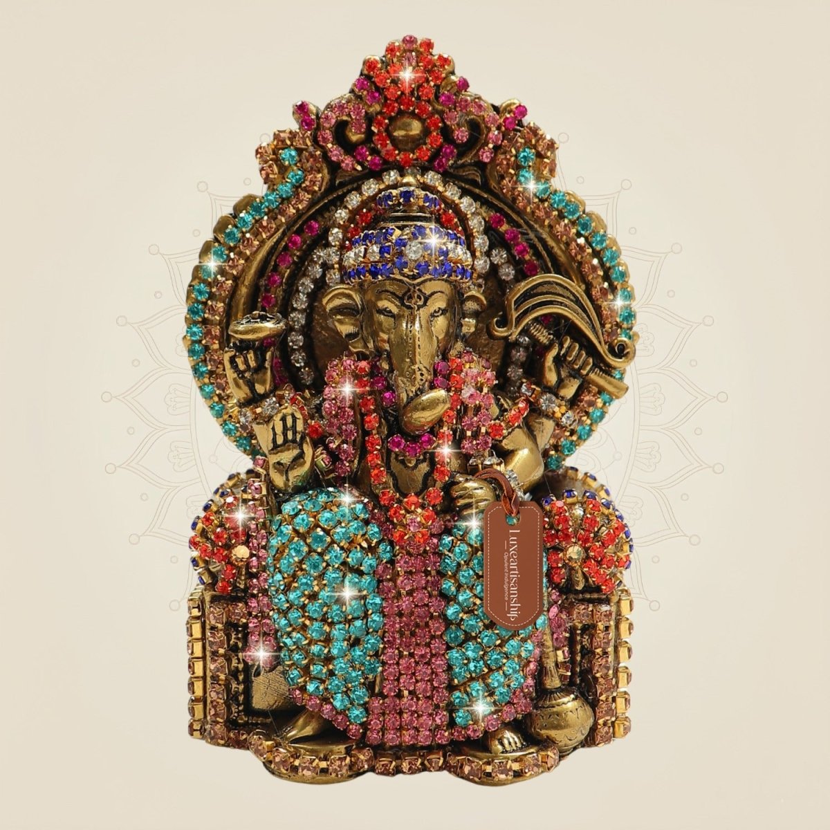 Brass Chaturbhuj Ganesha Murti