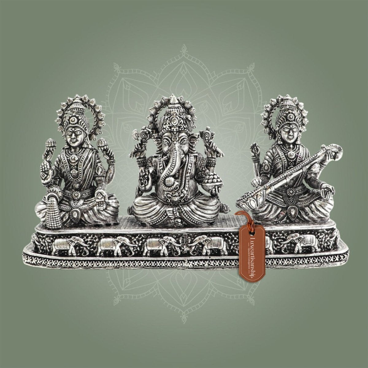 Brass Lakshmi Ganesha Saraswati Idol – Luxeartisanship