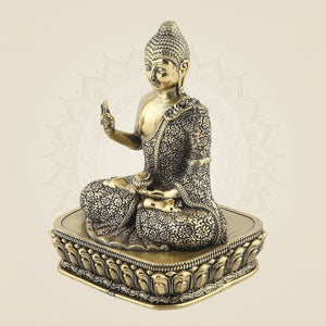 Meditating Buddha Brass Statue