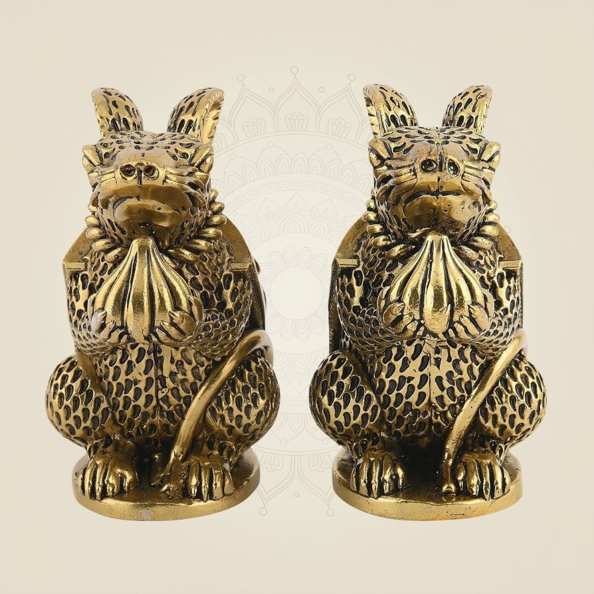 Brass Mouse Statues for Ganpati Pooja