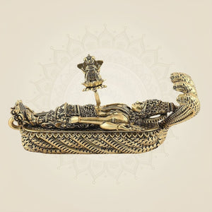 Brass Sleeping Vishnu Idol on Sheshnag