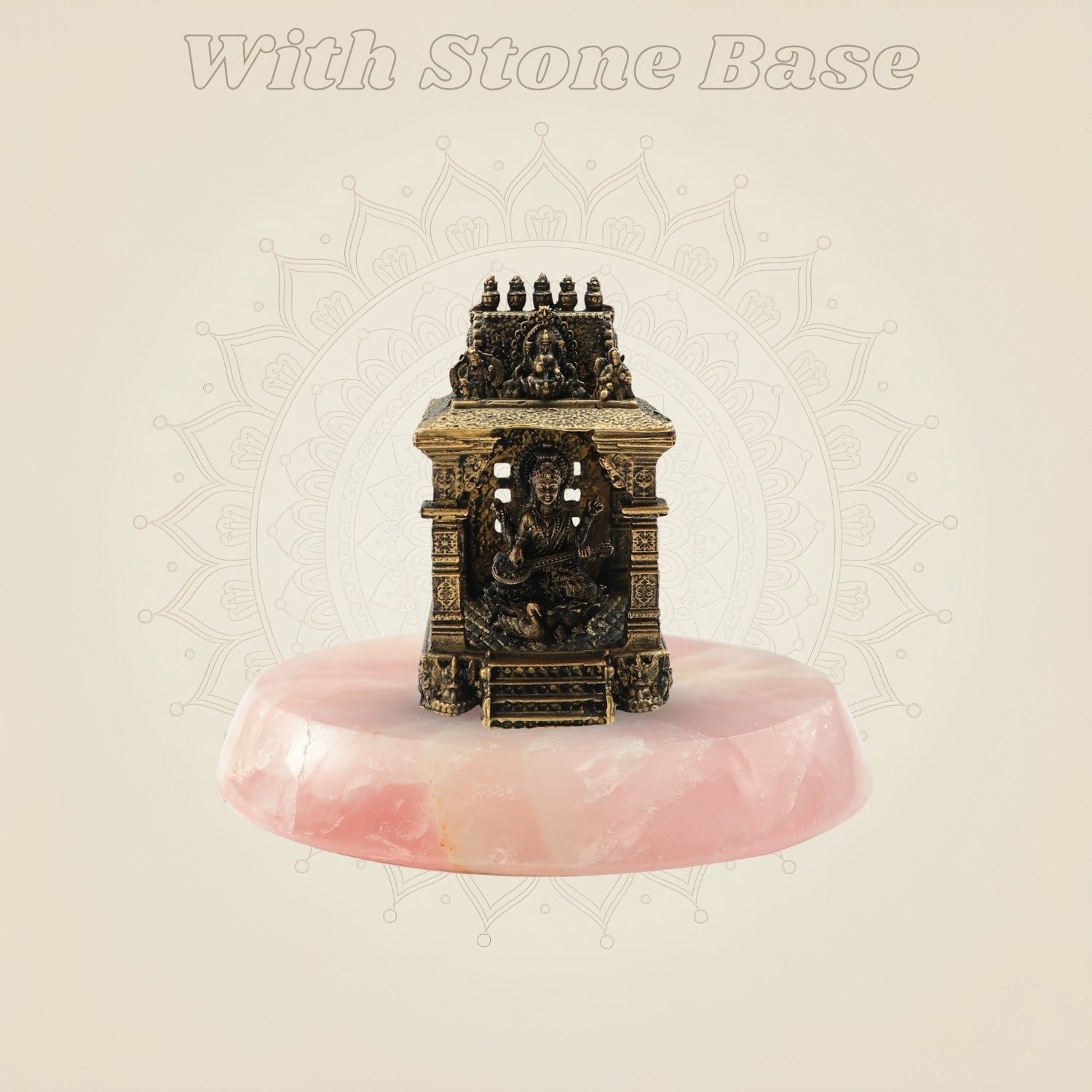Saraswati Temple Idol wqith stone base