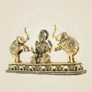 Brass Gajalakshmi Idol | Vastu Decor