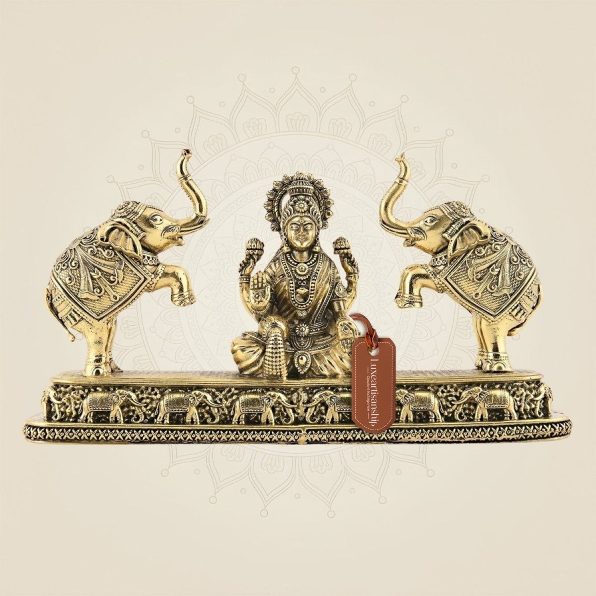 4.25" Brass Gajalakshmi Idol