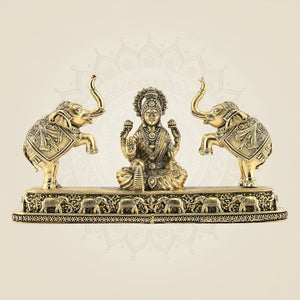 4.25" Brass Gajalakshmi Idol