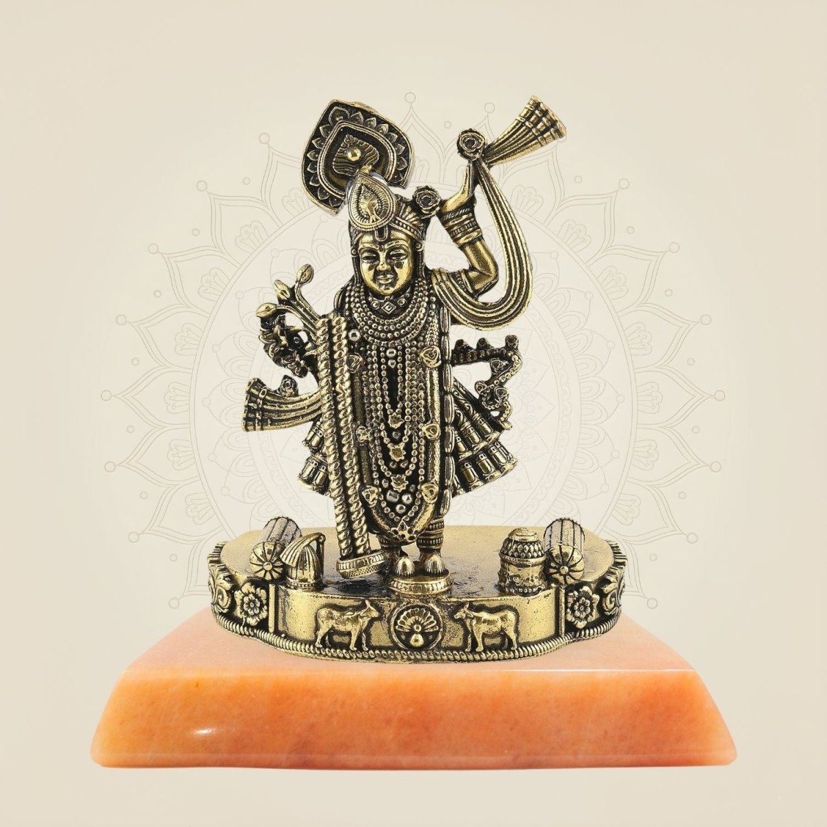 Brass Idol with stone base