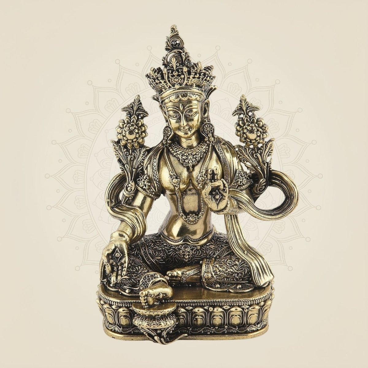 4.25" Tara Maa Brass Idol
