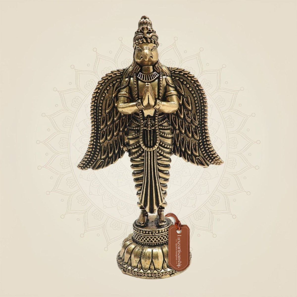 4.5" Brass Garuda – Sacred Emblem of Power, Courage - Luxeartisanship