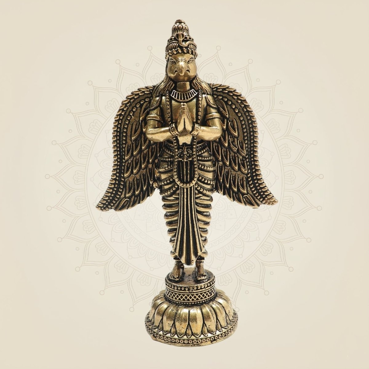 4.5" Brass Garuda – Sacred Emblem of Power, Courage - Luxeartisanship