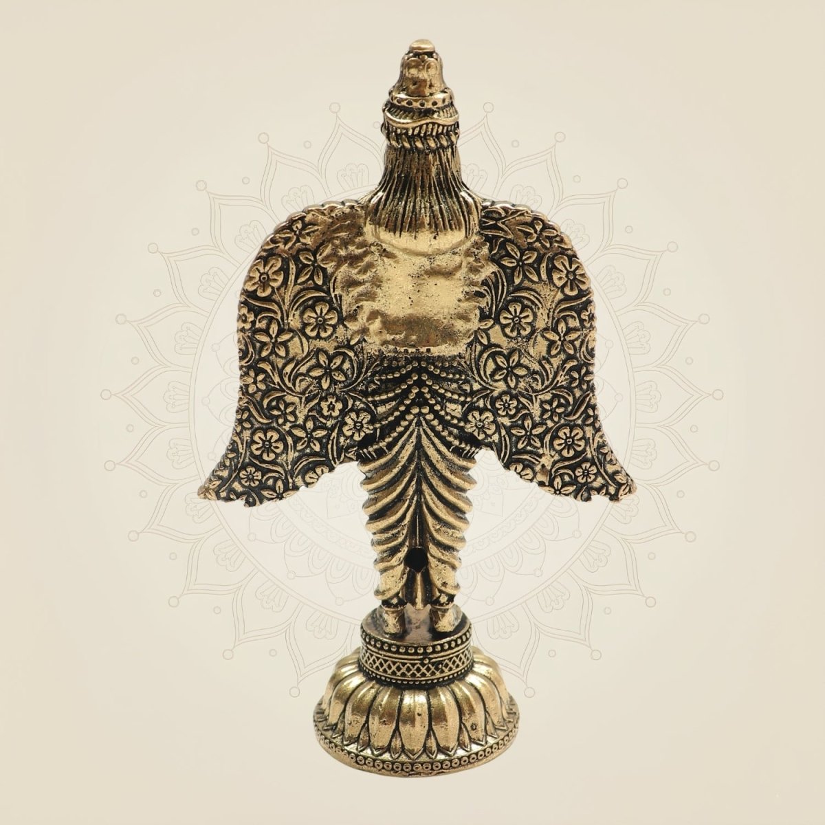 4.5" Brass Garuda – Sacred Emblem of Power, Courage - Luxeartisanship