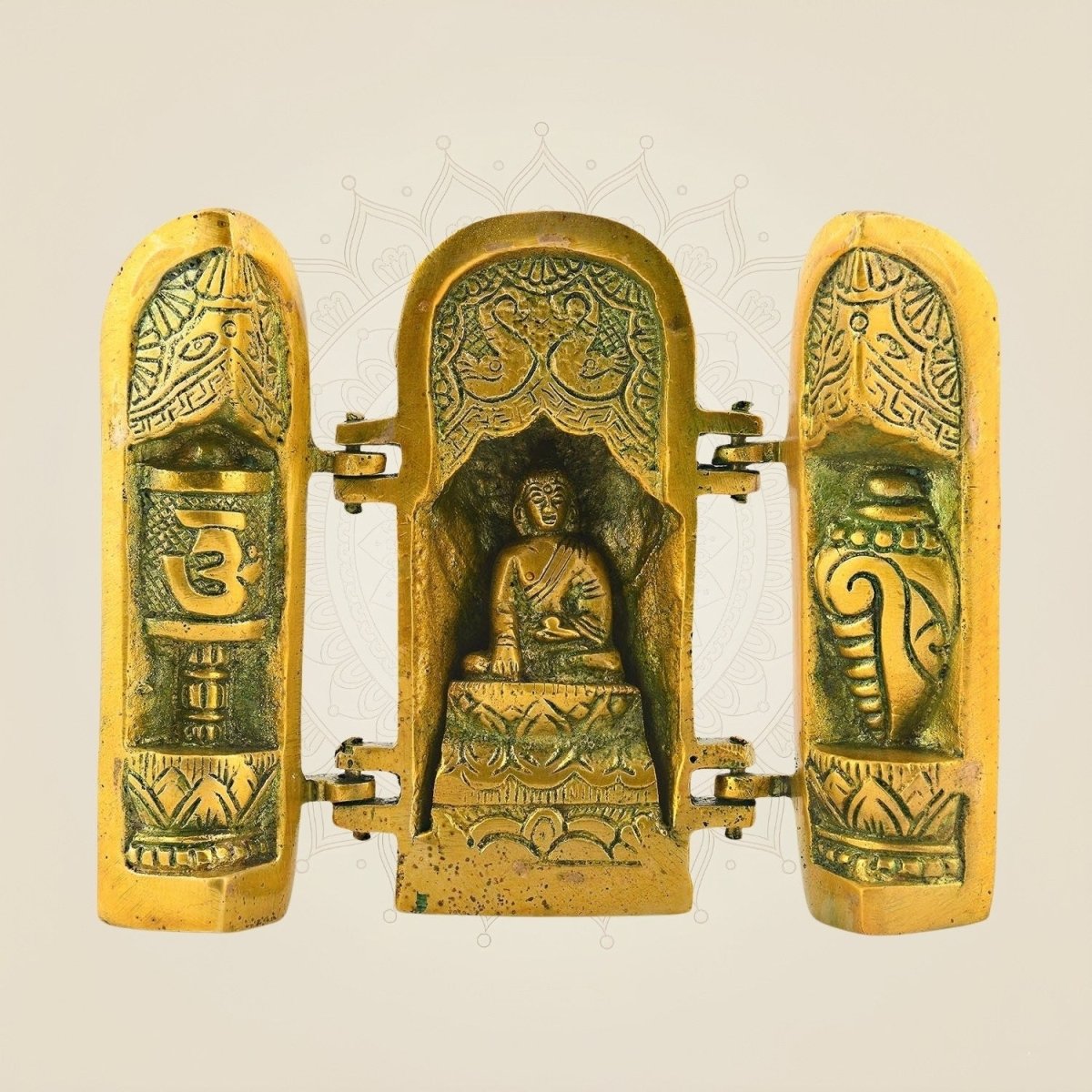 4.5" Folding Buddha Temple