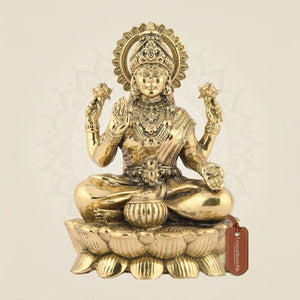 Laxmi Ji Seated on Lotus