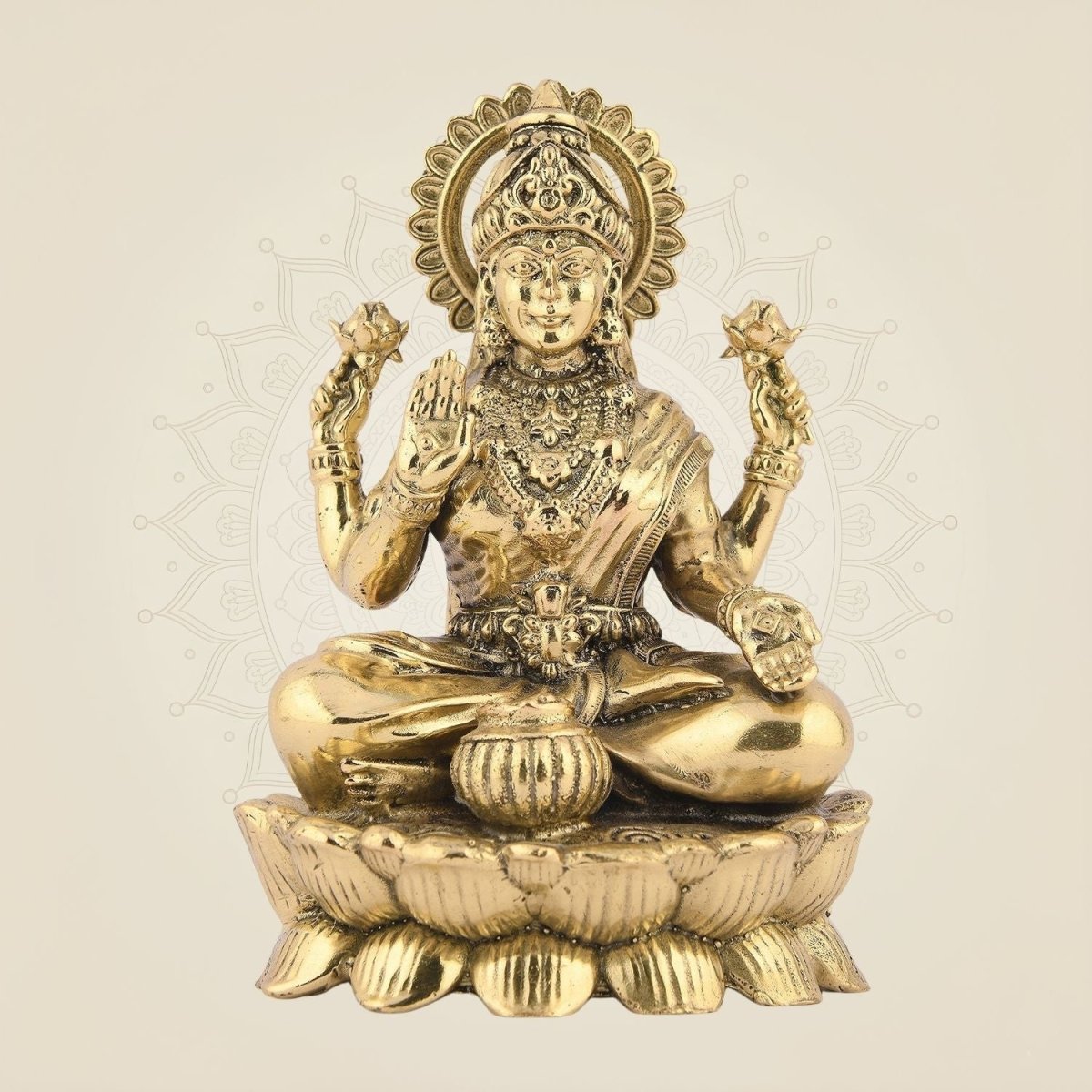 Laxmi Ji Seated on Lotus