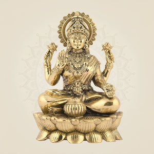 Laxmi Ji Seated on Lotus