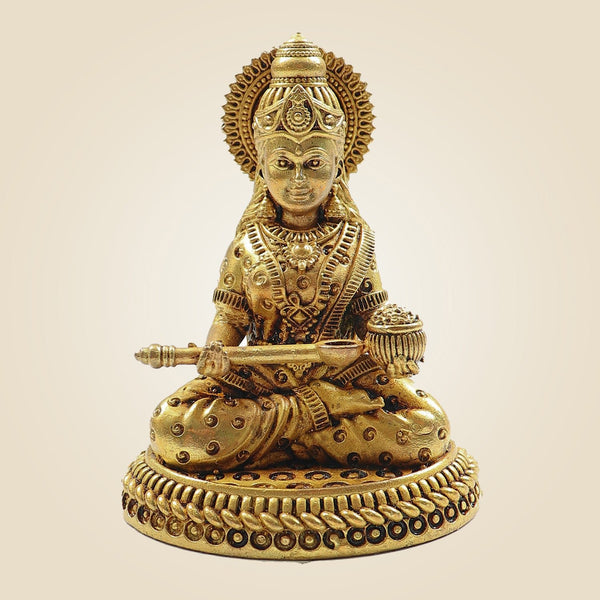 Lightweight Brass Annapurna Devi Idol – Superfine Handcrafted Statue for Puja & Décor 3.25"