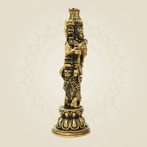 4.75" Krishna Bronze Idol – South Indian Divine Murti