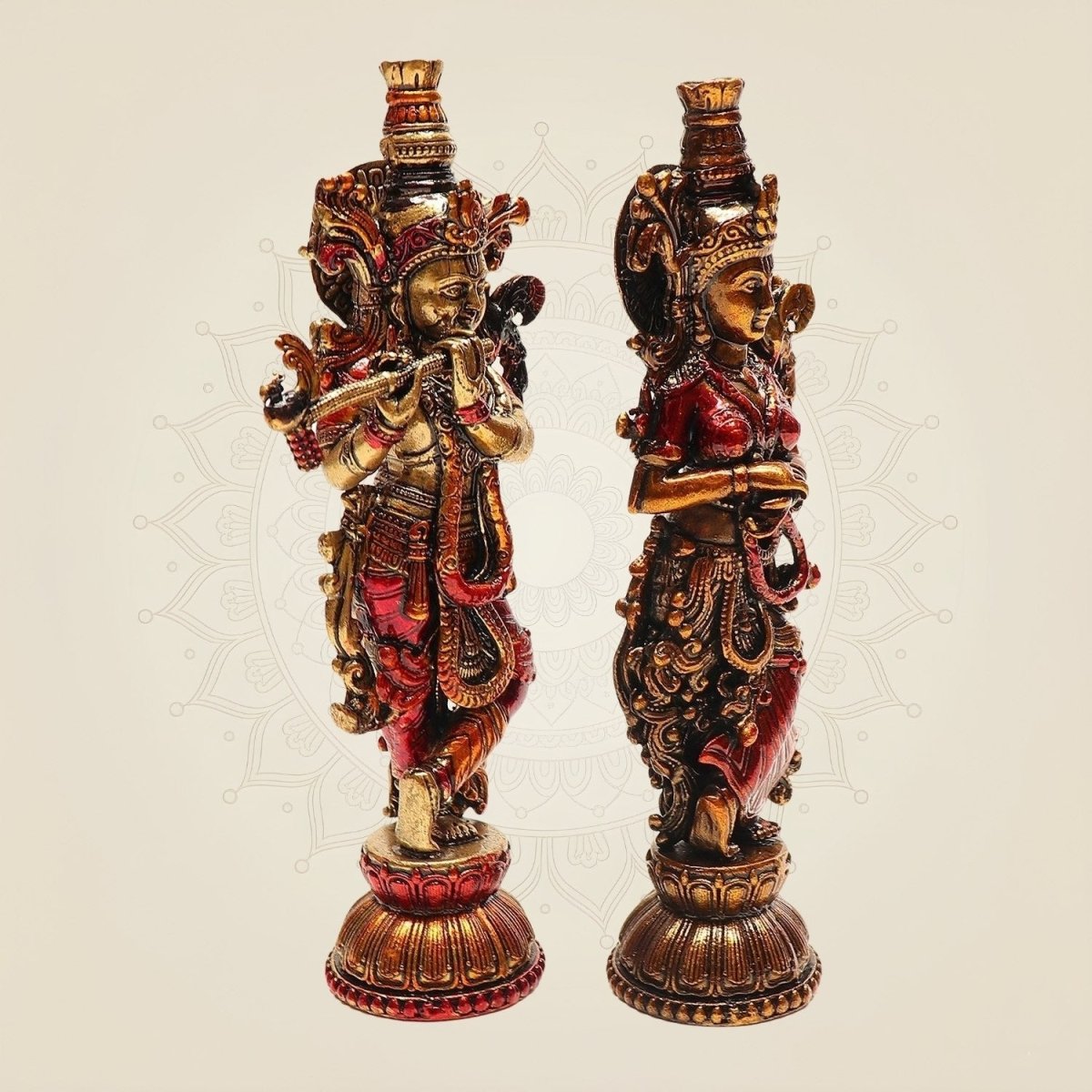 4.75" Radha Krishna Standing Pair – Divine decor