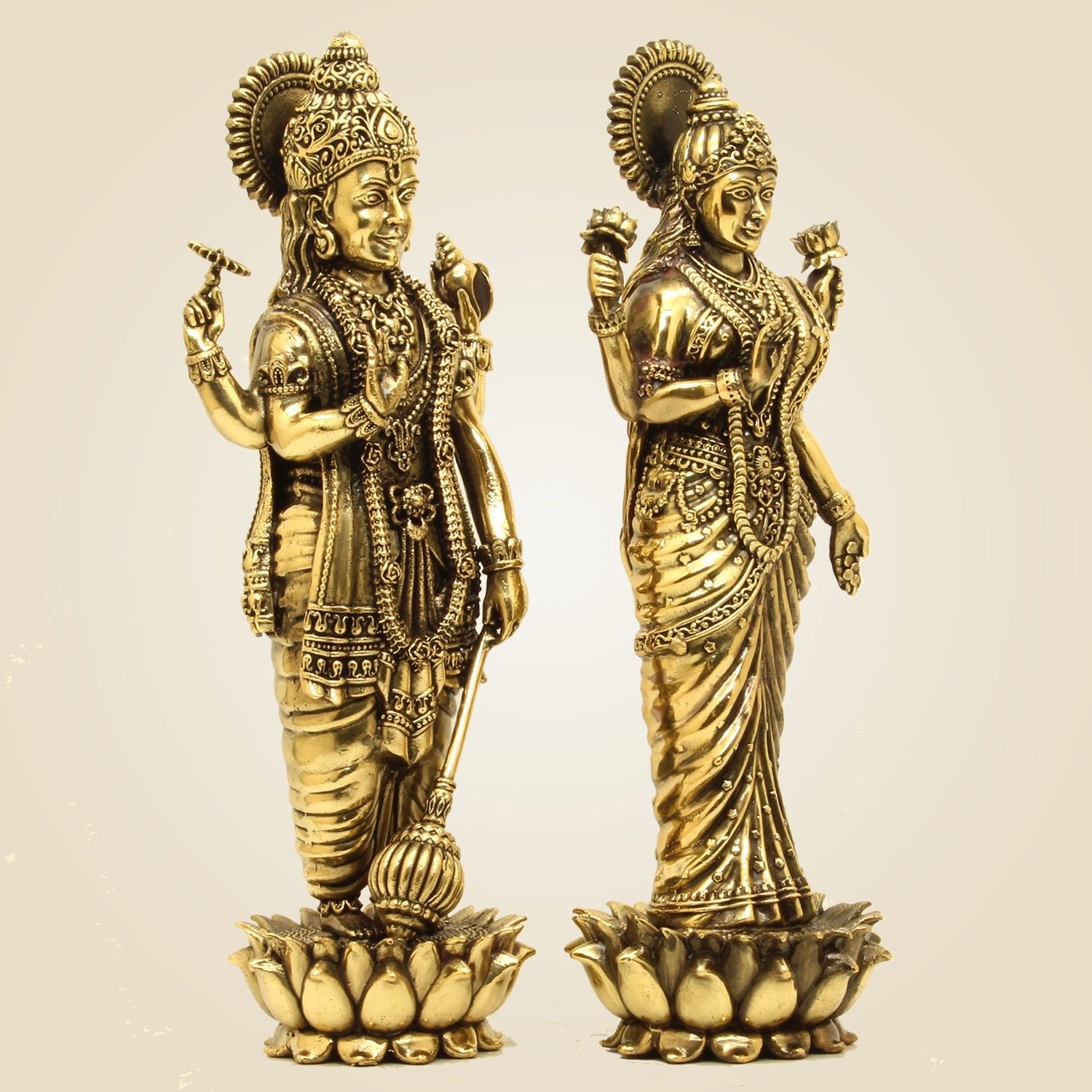Brass Vishnu Laxmi Idol